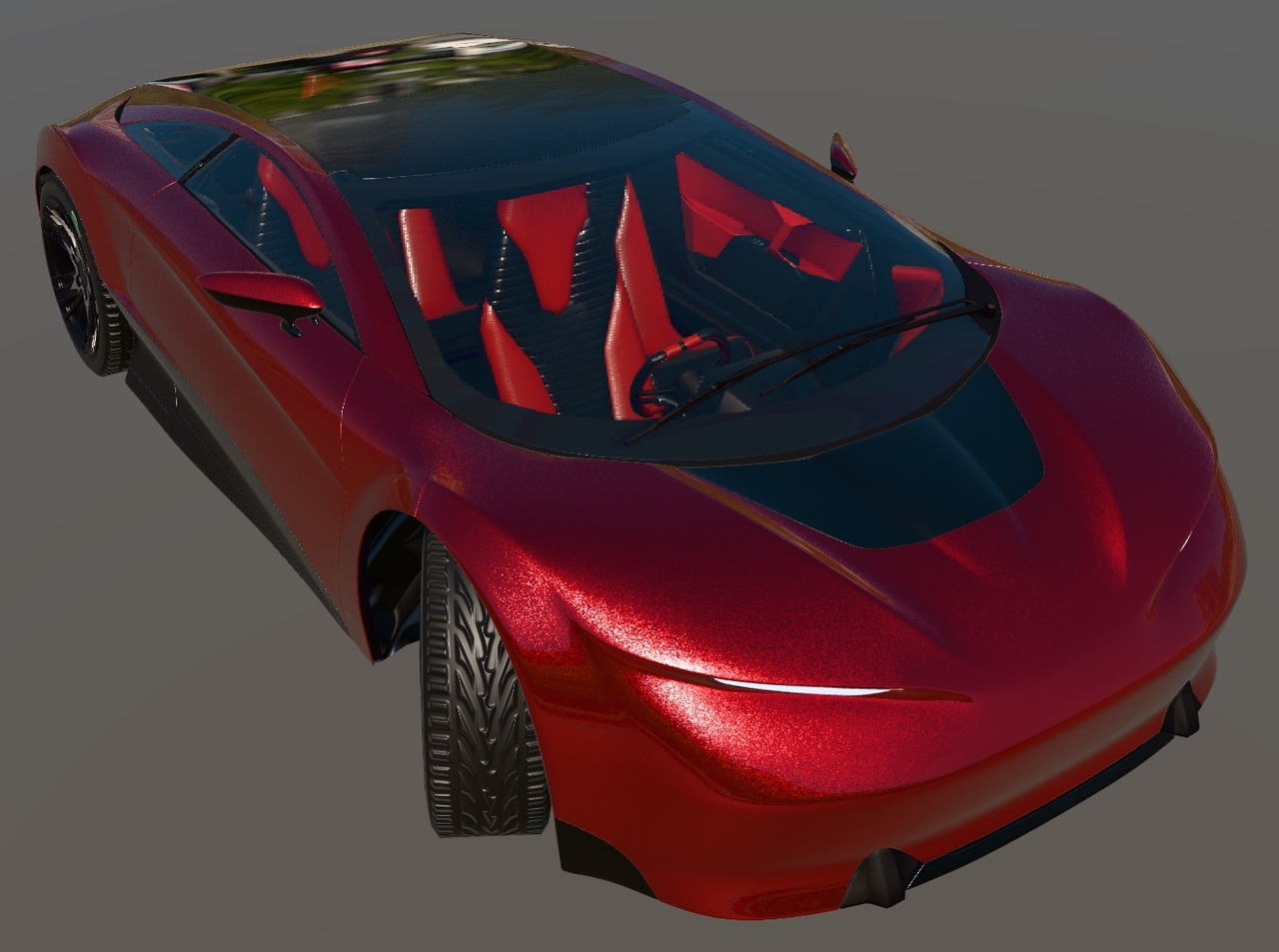 Carro conceito em 3D